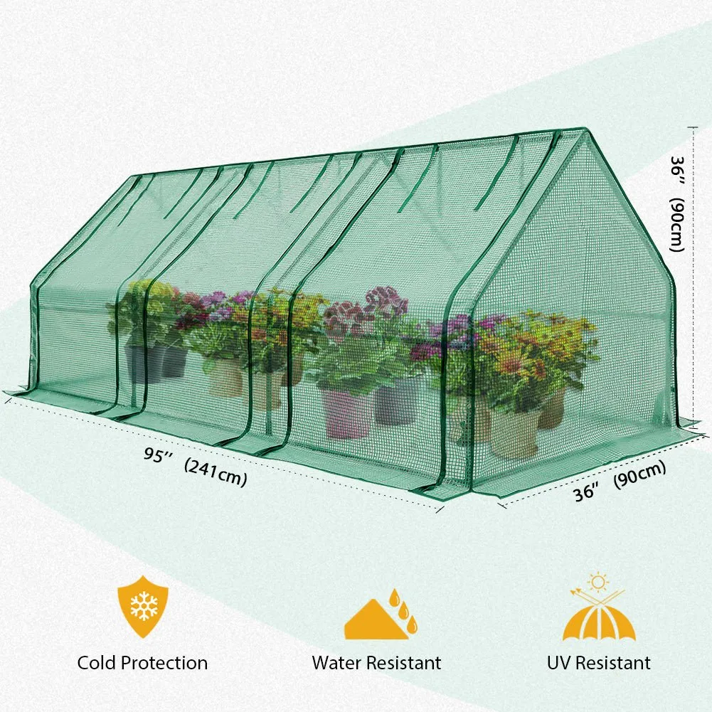 EAGLE PEAK Mini Garden Portable Greenhouse,96"x36"x36"