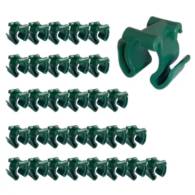 EAGLE PEAK Plastic Greenhouse Shelf Clips for 0.63 inch Tube, Pack of 32, Staging Shelf Rack Buckles