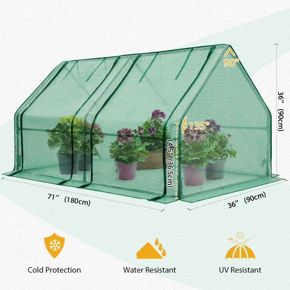 EAGLE PEAK Tunnel Greenhouse Garden Green House,71"x36"x36"