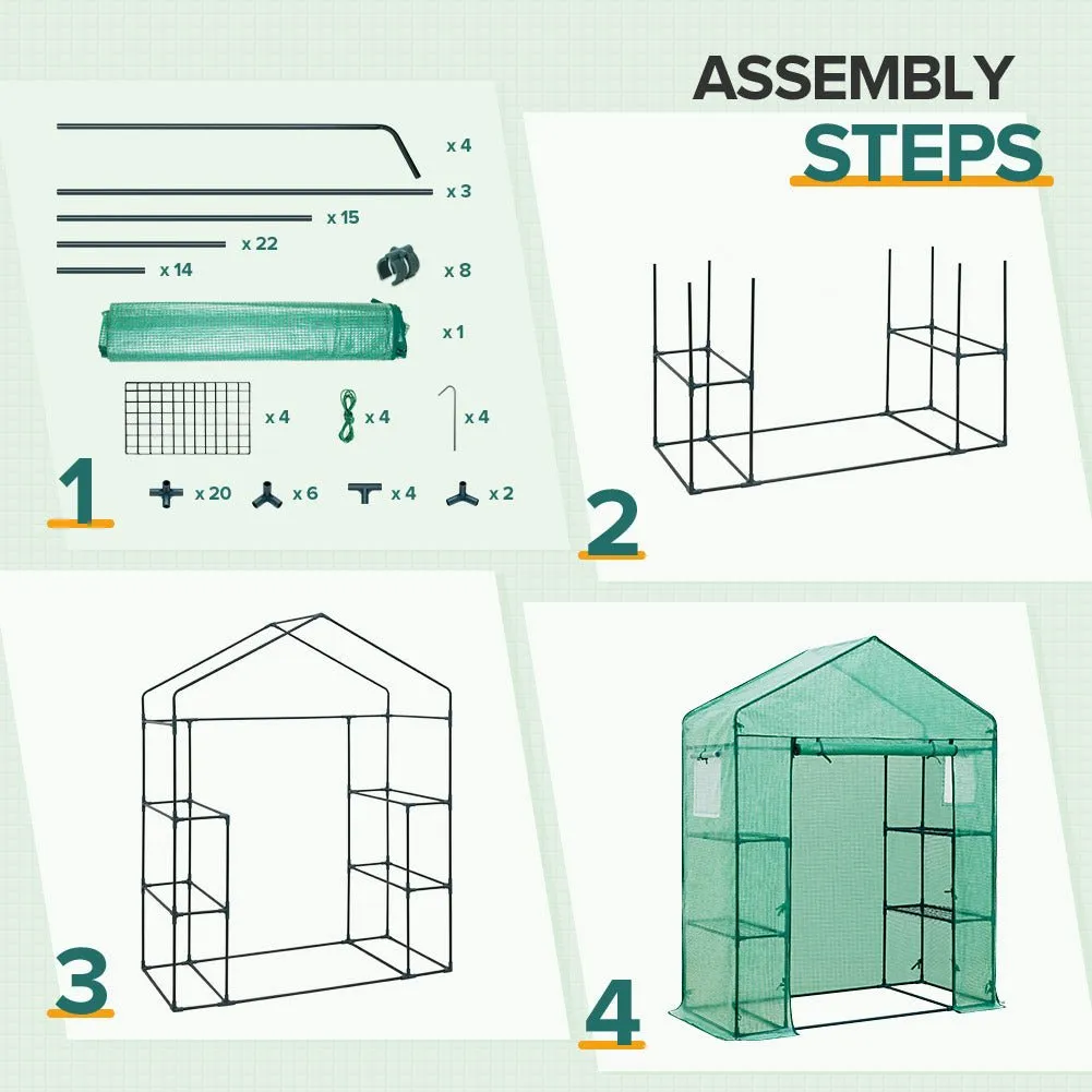 EAGLE PEAK Walk in 3-Tier Greenhouse,61"x28"x79"