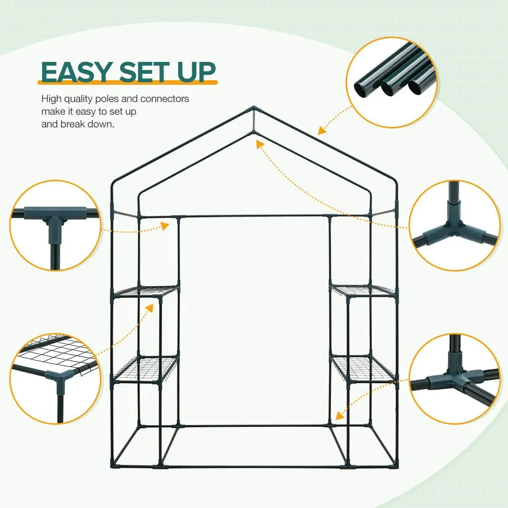 EAGLE PEAK Walk in 3-Tier Greenhouse,61"x28"x79"