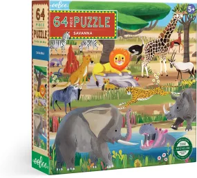 Eeboo Savanna 64 Piece Puzzle