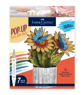 Faber-Castell Pop Up Coloring: Sunflowers & Butterflies