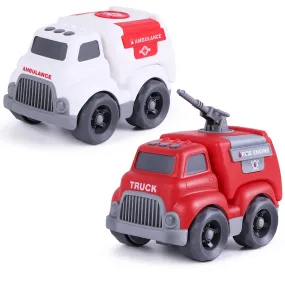 Fire Engine Truck Toys Take Apart Assembly Play Set