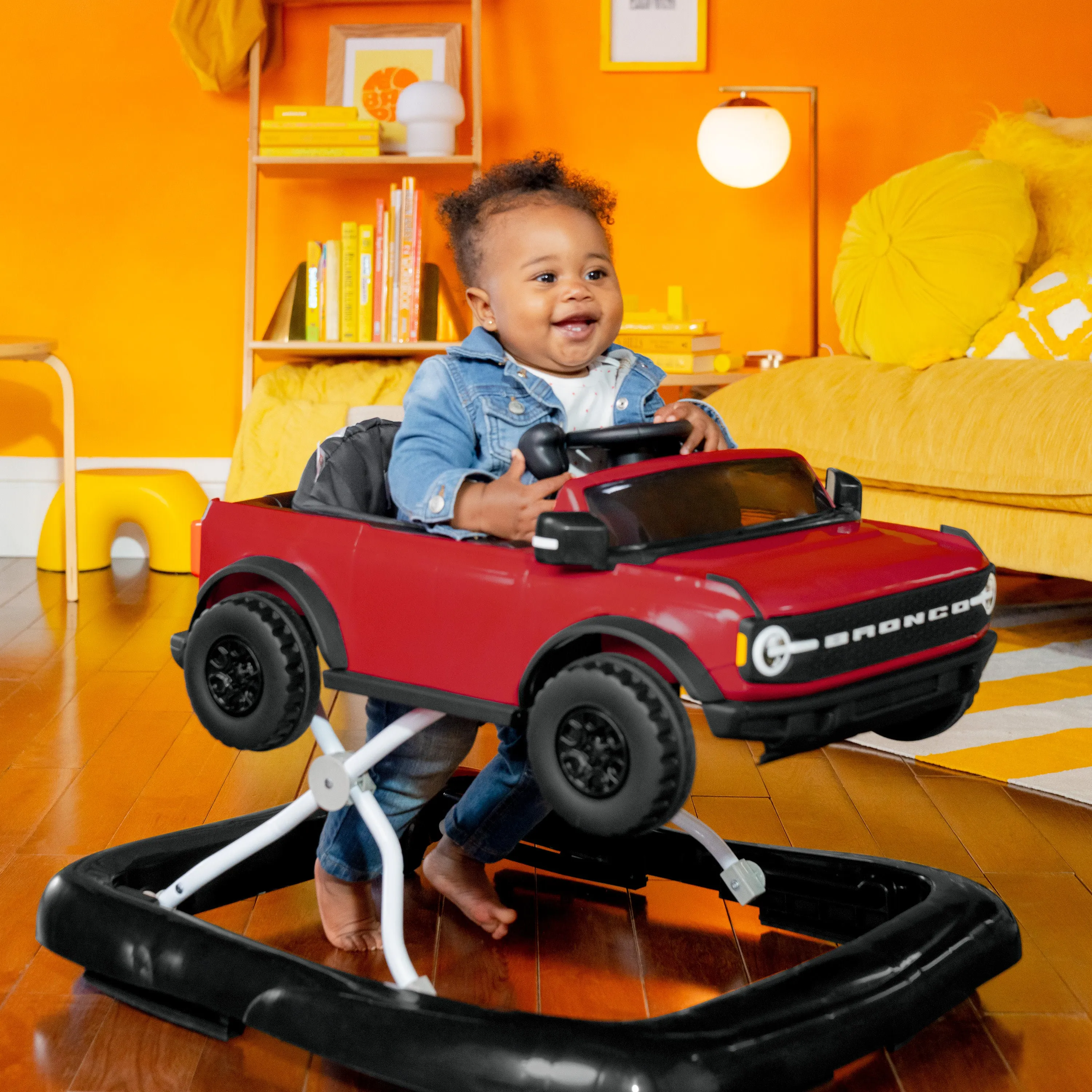 Ford Bronco 4-in-1 Race Red Baby Activity Walker with 4 Ways to Play