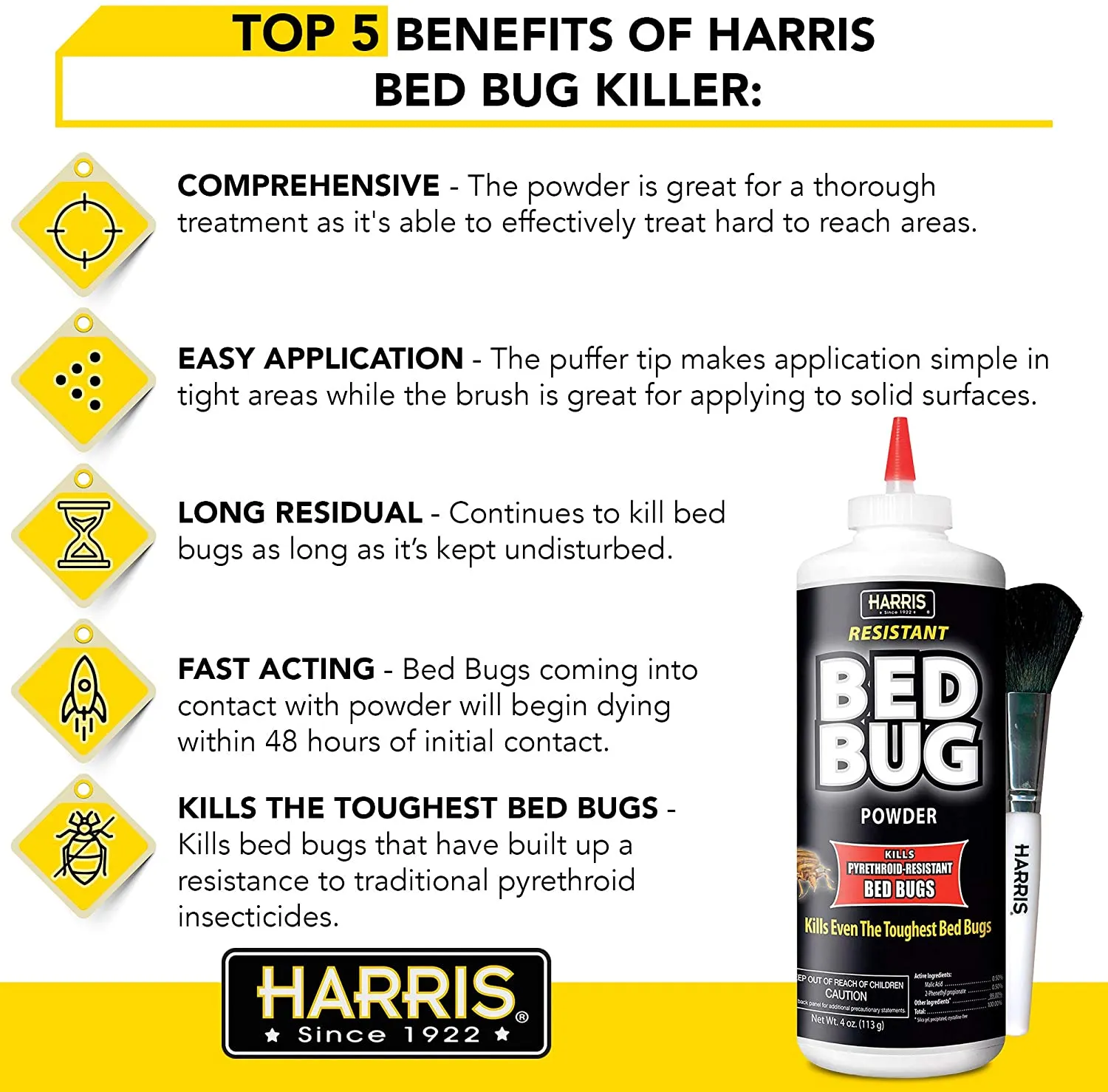 Harris Resistant Bed Bug Powder (4oz)