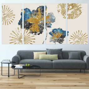 Indie room decor Modern abstract art Multi panel canvas wall art Canvas painting Abstract wall art Home wall decor 3 panel canvas