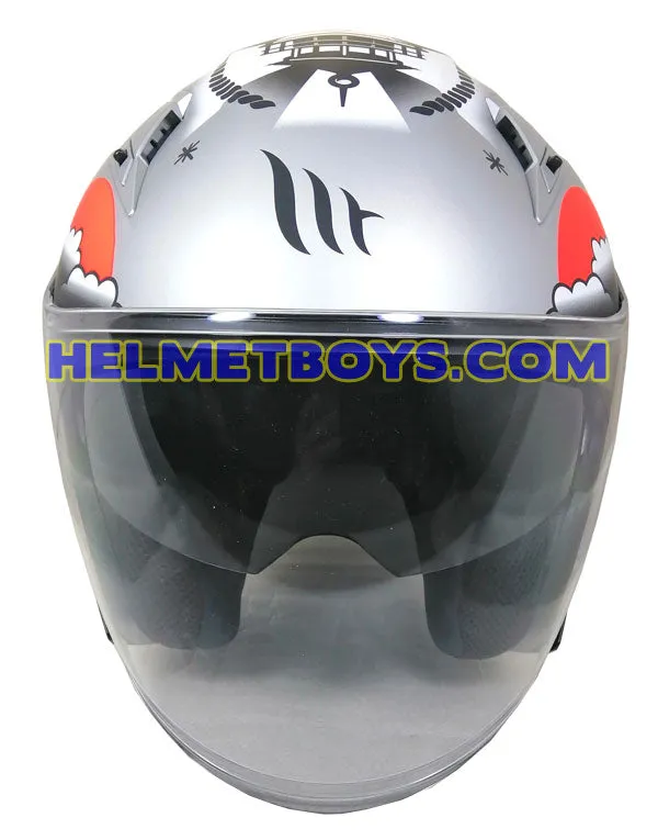 MT Motorcycle Sunvisor Helmet B2 TATTOO MATT GREY