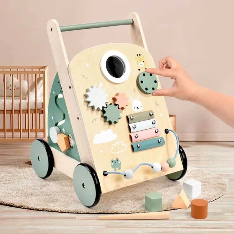 Multi-functional Wooden Baby Walker