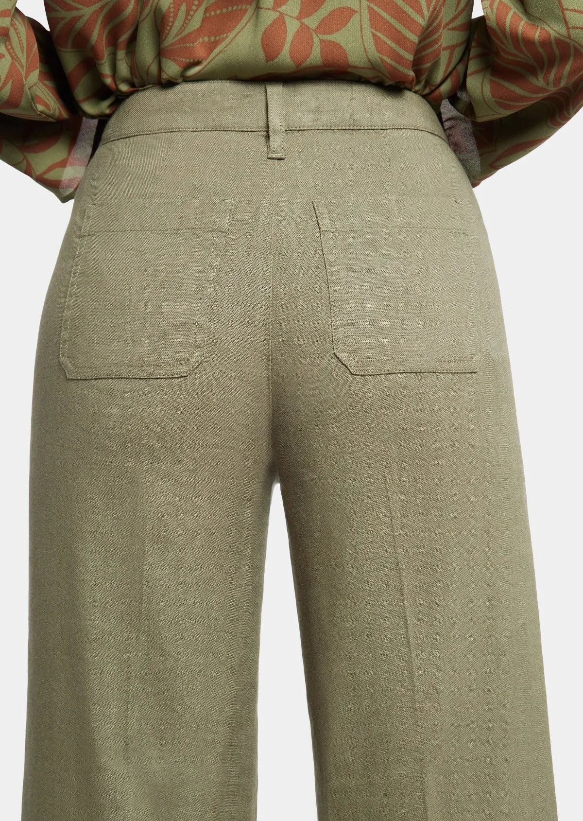 NYDJ - Wide Leg Cargo Capri Pants - Avocado