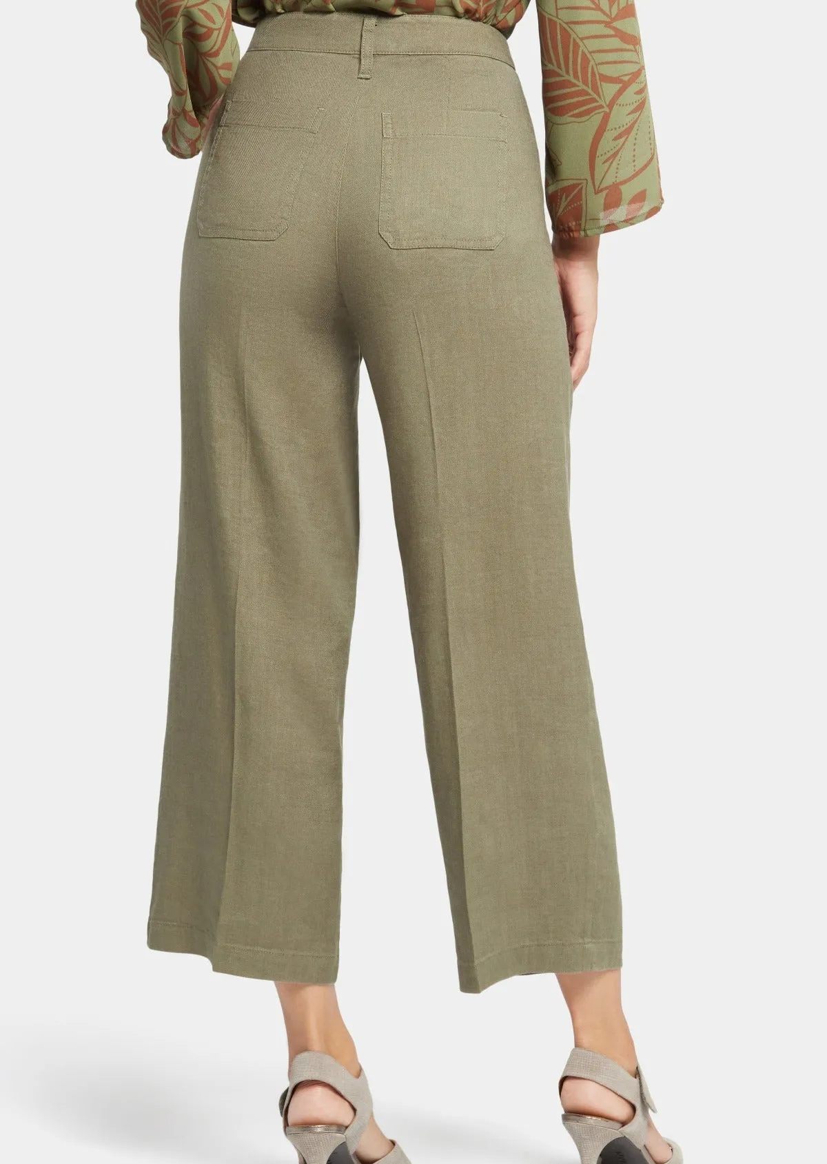 NYDJ - Wide Leg Cargo Capri Pants - Avocado