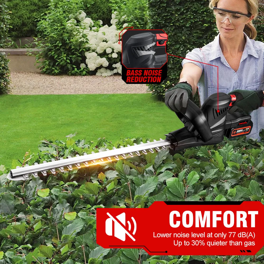 ONEVAN 510mm Cordless Brushless Hedge Trimmer | For Makita 18V Battery