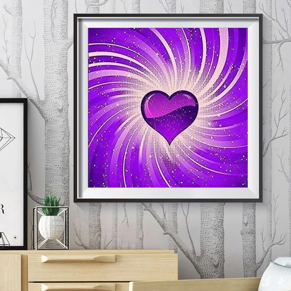 Purple Heart - Full Round Diamond - 30x30cm