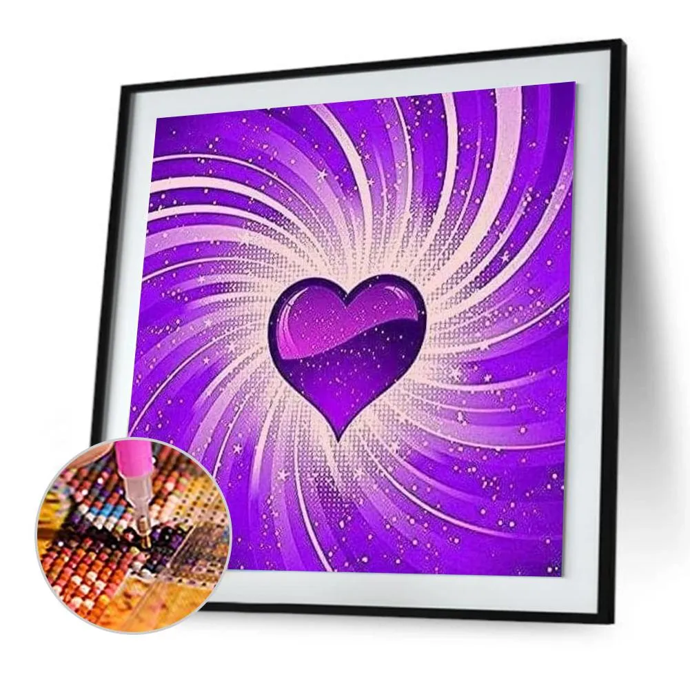 Purple Heart - Full Round Diamond - 30x30cm