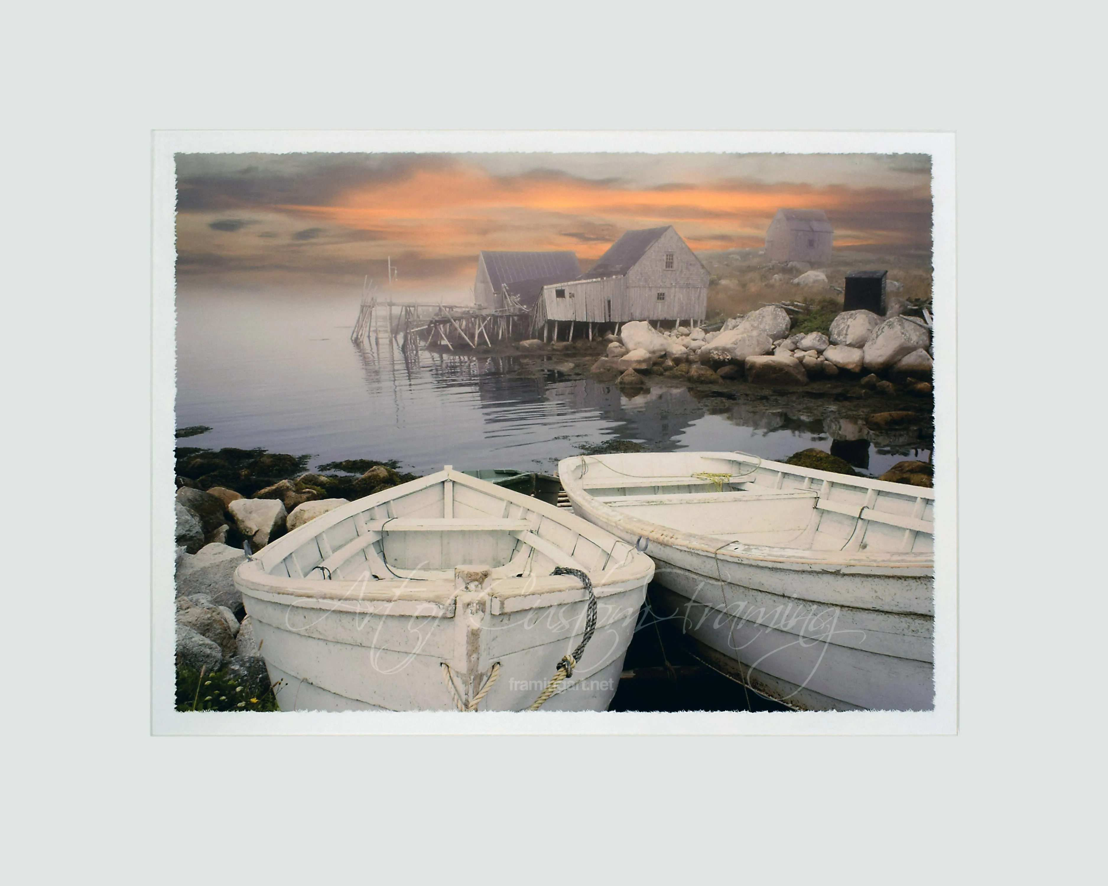 "Two Boats at Sunrise" by Monte Nagler