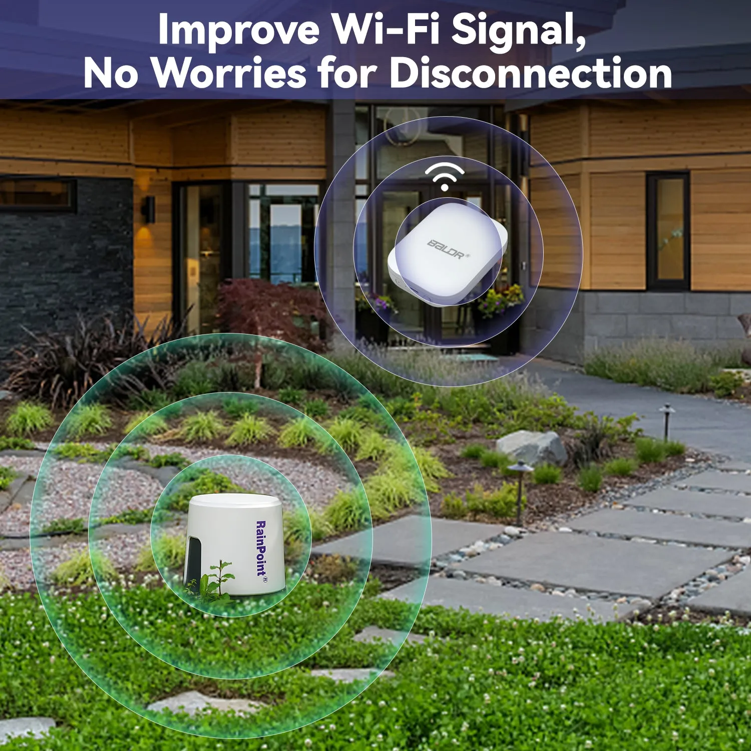 RainPoint Wireless Wi-Fi Digital Rain Gauge with Accurate Rainfall Monitoring via Smart Gateway Hub (included)- 2.4 GHz WiFi Only