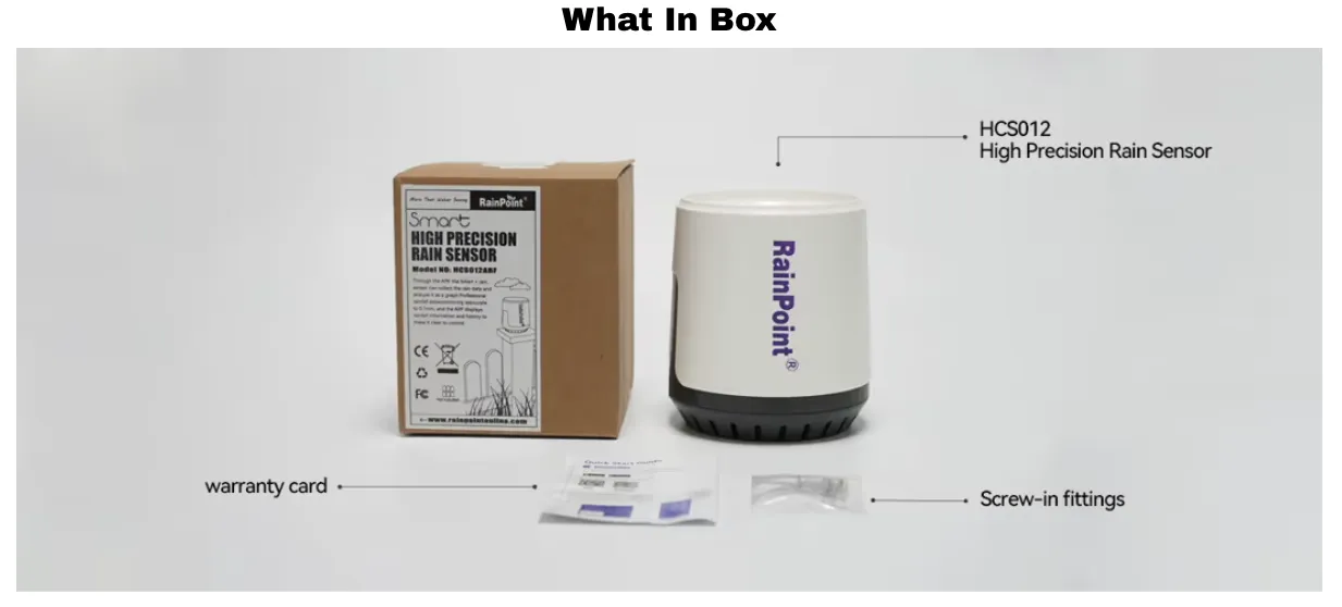 RainPoint Wireless Wi-Fi Digital Rain Gauge with Accurate Rainfall Monitoring via Smart Gateway Hub (included)- 2.4 GHz WiFi Only