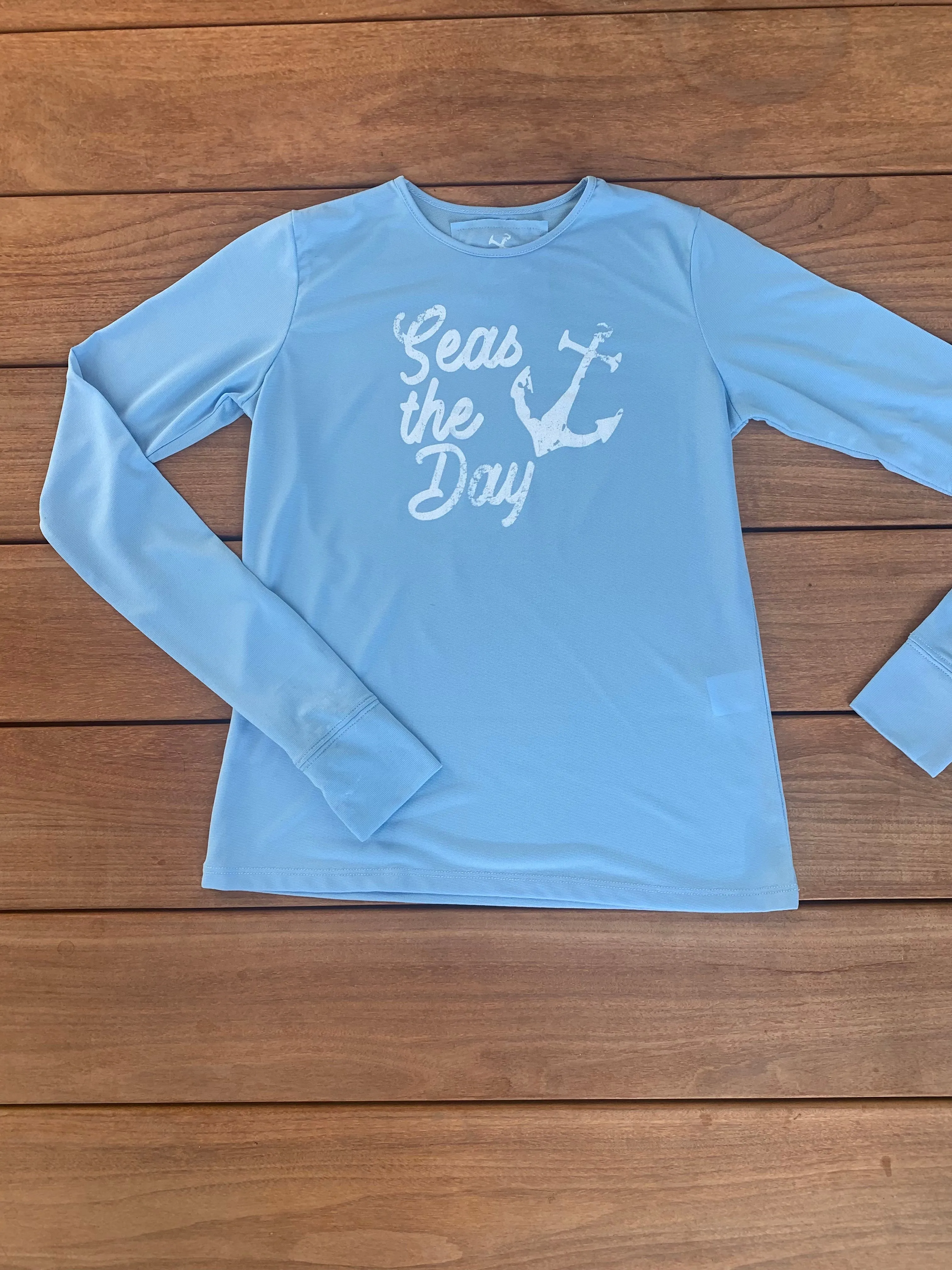 Seas The Day UPF50 Top - Ocean Blue