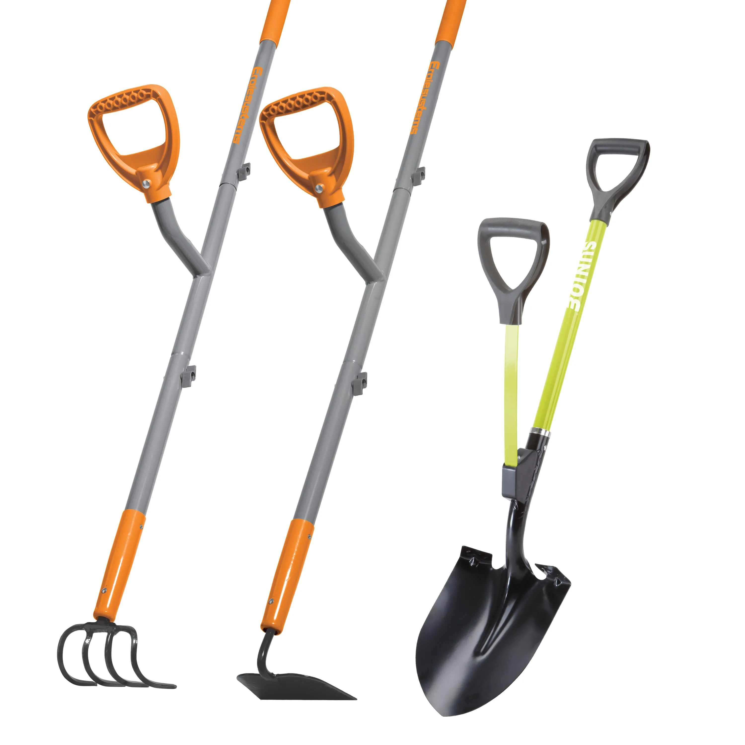 Sun Joe GARDEN-BDL Ergonomic Garden Tool Bundle | W/ Ergonomic Cultivator, Garden Hoe, and Shovel