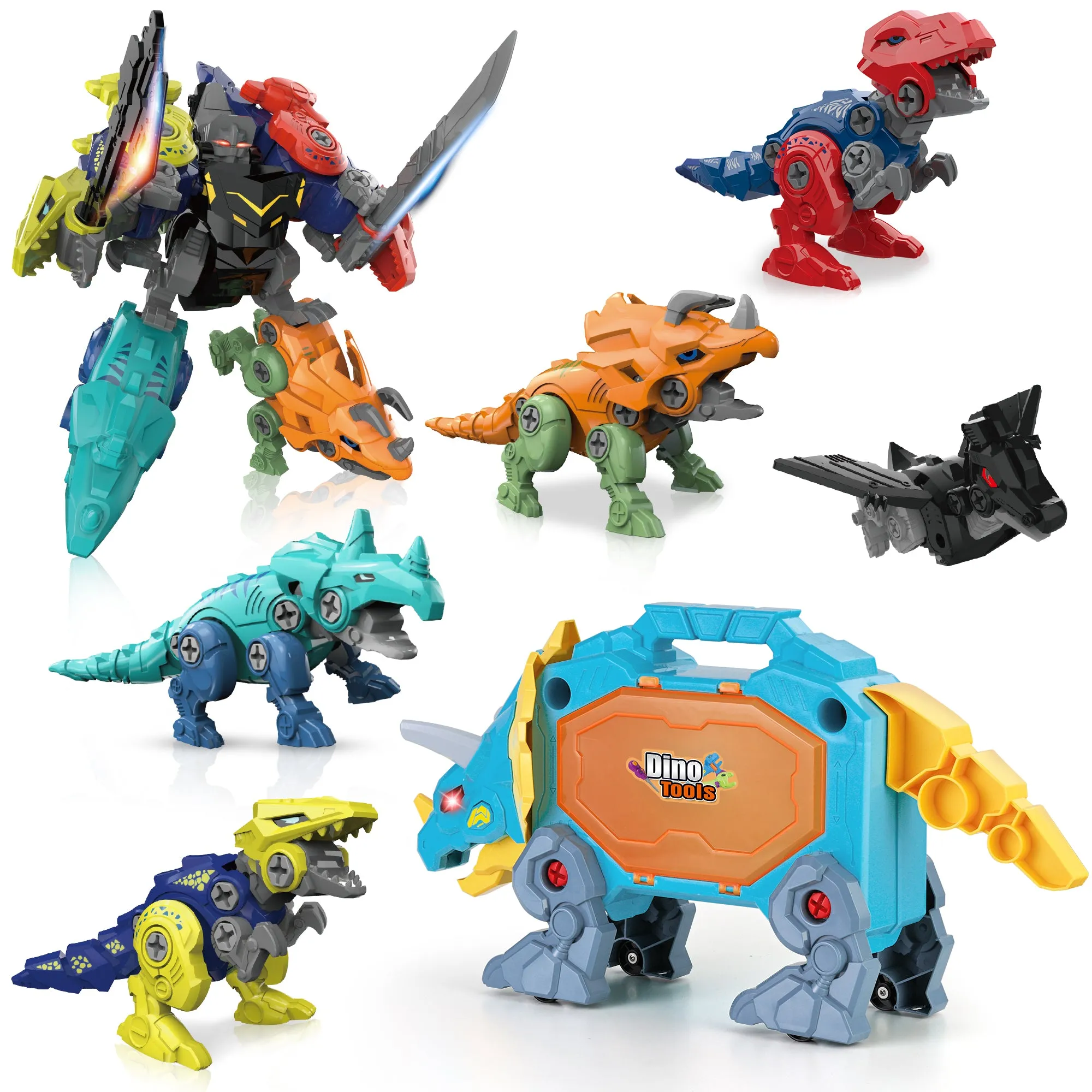 Take Apart Dinosaur Toys W/ Large Tool Box