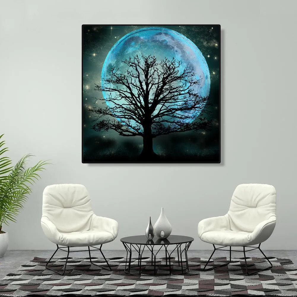 Tree Moon  - Full Diamond Painting - 30x30cm