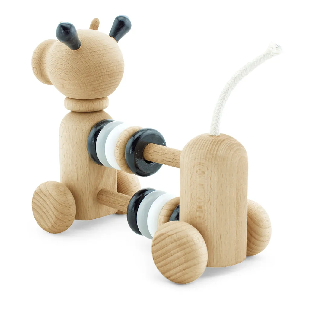 Wooden Cow With Counting Beads - Ruben