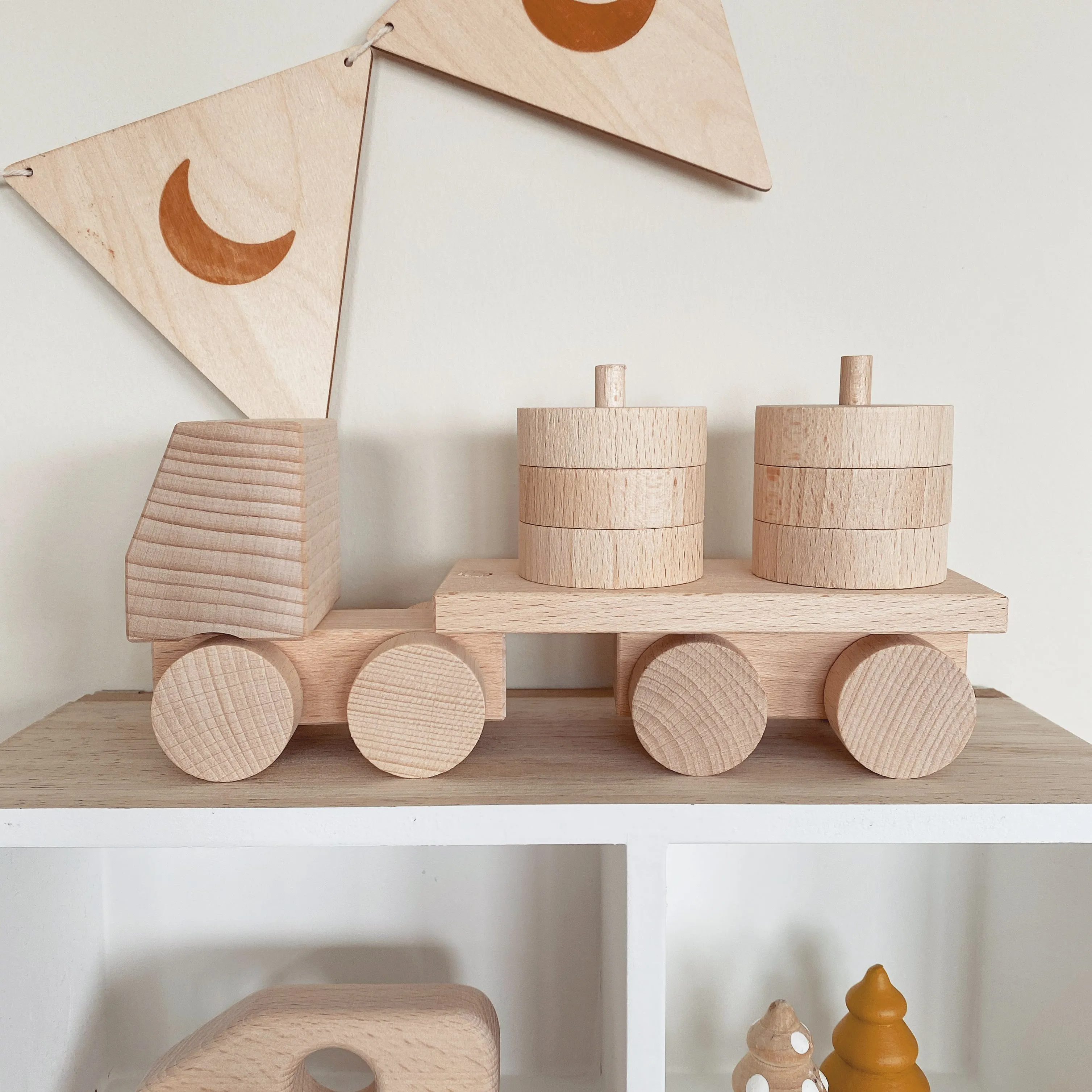 Wooden Stacking Truck - Hudson